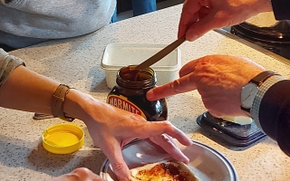 3 spreading marmite hands